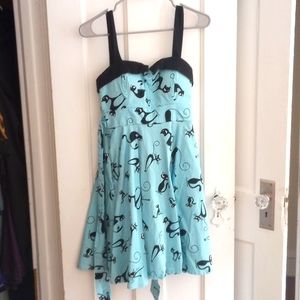 50s inspired cat dress